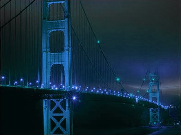 Azure Gate Bridge by Night